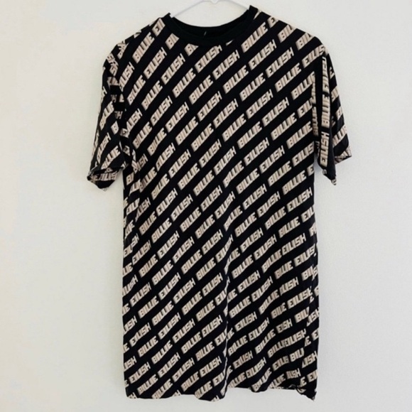H&M x Billie Eilish Logo Shirt Dress XS - Picture 1 of 4